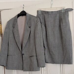 Jos. A. Bank Gray Skirt Suit Set
